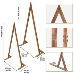 2x Wedding Arch Outdoor Backdrop Stand Garden Ceremony Flower Decorations Frame