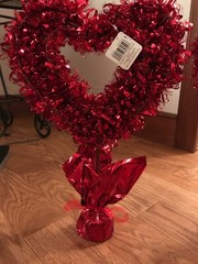 Ashland NEW Tinsel Topary Red Hearts Party Wedding Decor Home Valentine.LOVE