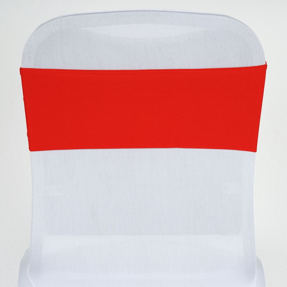 10 Red Spandex STRETCHABLE CHAIR SASHES Wedding Party Decorations SALE