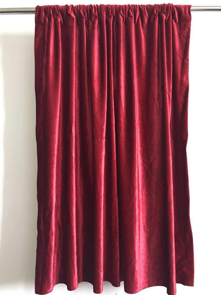 Red Heavy Style Velvet Curtain 12ft H Drape Stage/Theater/Home Noise Thermal