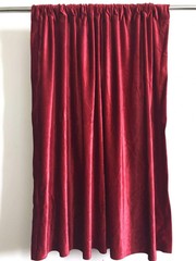 Red Heavy Style Velvet Curtain 12ft H Drape Stage/Theater/Home Noise Thermal
