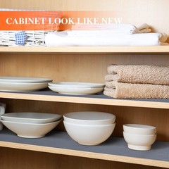 Shelf Liners for Kitchen Cabinets, 10″ W x 360″ L, Non Adhesive Shelf Liner, …