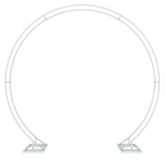 Metal Round Wedding Backdrop Stand Free Standing Falling Curtain Arch Venue Deco