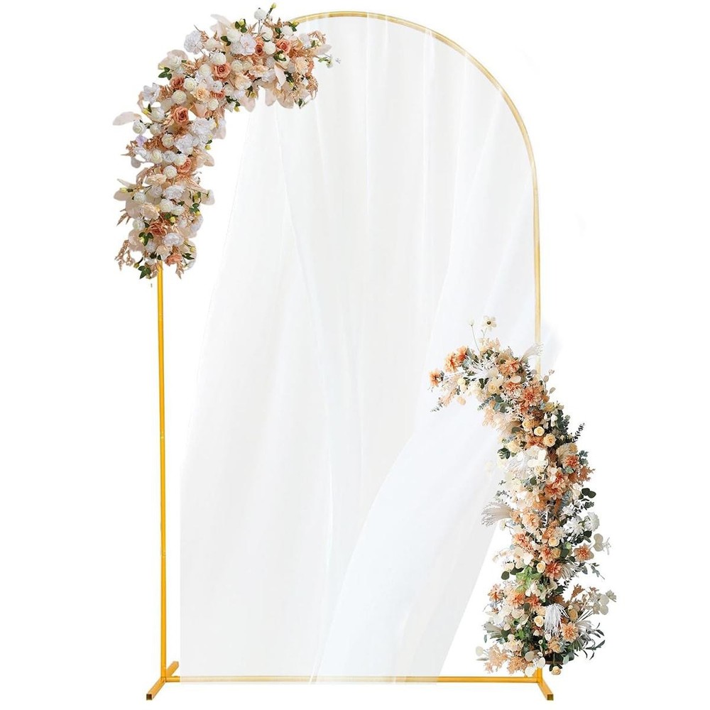 1x Metal Arch Backdrop Stand Wedding Frame for Birthday Party 4ft – 6.6ft 7.2ft