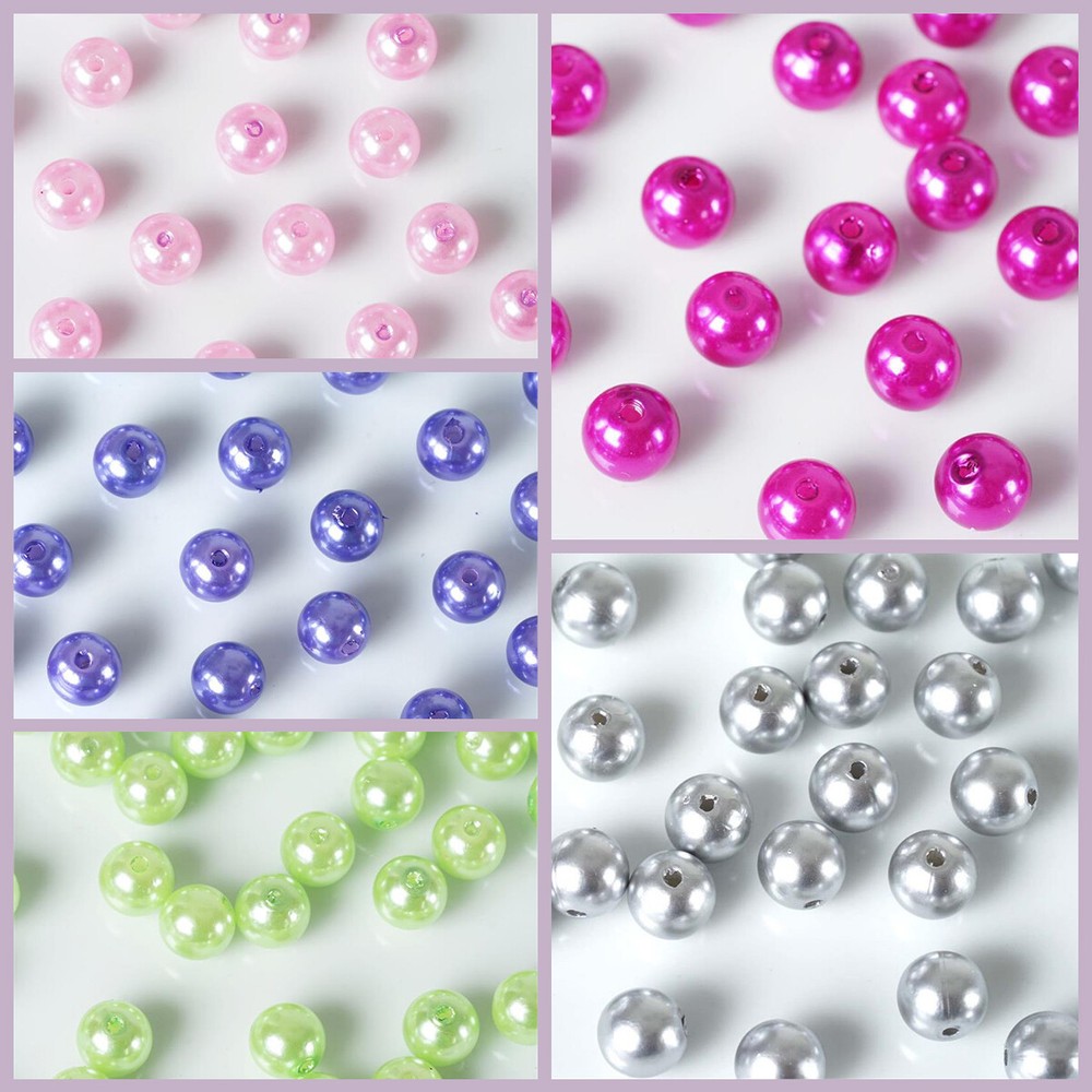 1000 pcs Faux PEARL 10 mm BEADS Centerpieces Supply Wedding Decorations SALE