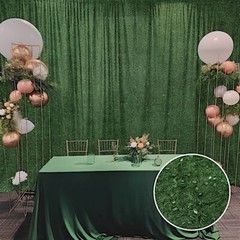 8×8 feet Shaggy Fringe Polyester Backdrop CURTAIN Panel Party Events Decorations