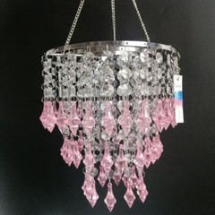 1PCS Assembled 50CM Hanger 22CM Centerpiece Frame Pink Pointed Pendant Acrylic
