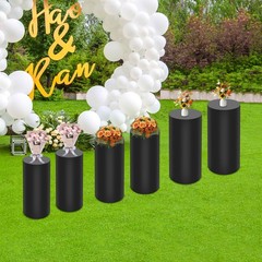 Metal Pedestal Stands Black Cake Stands For Desserts 6PCs Durable Anti-Scratch