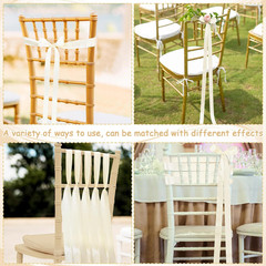 Ivory White 24 Pcs Wedding Bows Aisle Decorations Satin Bows for Chairs Decor Pe