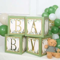 GREEN 12″ Balloon Boxes Centerpiece Decorations