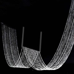 15 feet Iridescent Crystal Beaded CEILING DRAPE CURTAIN Backdrop Decorations