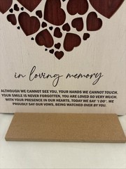Heart-shaped Sign, wall decor with love quote, wedding gift, remembering