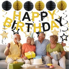 Birthday Decoratioans Pre-Strung Happy Birthday Banner for Women Men Boys Gir…
