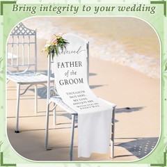 Reserved Wedding Memorial Chair Sign with Love from Heaven Cotton Linen Memor…