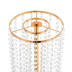 10Pcs Luxurious Acrylic Crystal Flower Stand Wedding Centerpieces on Floor Gold