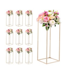 Uimoso Set of 10 Elegant 23.62-inch Flower Stands for Weddings and Home Decor