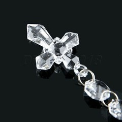 Acrylic Crystal Octagonal Bead Pendant Wedding Party Hanging Décor 1/5/10pcs D28