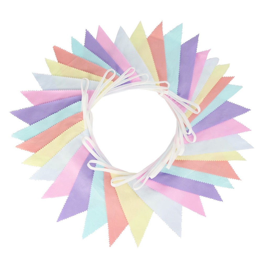 Fabric Bunting Banner Wedding For Birthday Baby Shower Party Home Decoration