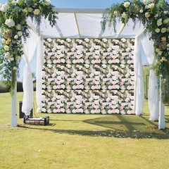 Flower Wall Panel 60 x 40 cm Rose Flower Backdrop Silk Fabric Floral Wall Mat