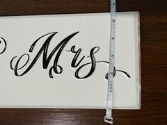 Mr & Mrs Metal Home Wedding Wall Hanging Sign 16x 5.5
