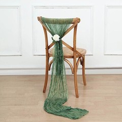 5 OLIVE GREEN Gauze Cheesecloth CHAIR SASHES Party Events Decorations Supplies