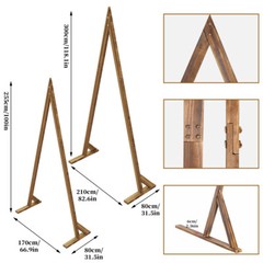 2X Heavy Duty Triangle Wedding Arch Backdrop Stand Flower Balloon Banquet Archwa