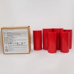 6PCS Display Pedestal Stand Iron Riser Column Pillar 23.6″ /26″ /27.6″ Tall Red