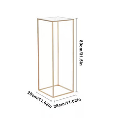 10 PCS 31.5 In. High Wedding Flower Stand, with Acrylic Laminate, Metal Vase Col