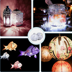 20 Pack LED Ball Lamps Multicolor Balloon Lights Wedding Party Festival Decor