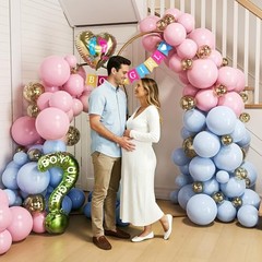 6FT+5FT Gold Metal Arch Backdrop Stand 2-Piece Set for Wedding Party Decor