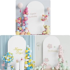 Round Top Double Sided Arch Backdrop Cover For Decorating Birthday Party Wedding