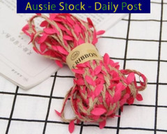 10m Artificial Vine Leaf Hessian Jute Twine Rope Vine Burlap Wedding Decoration