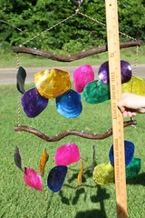Tropical Colors Beach Wedding Hanging Seashell Decor, 23″+, 1 of G-48