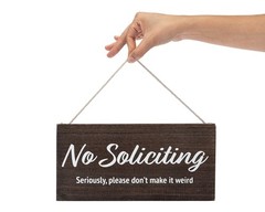 No Soliciting Sign for House Funny – No Soliciting Sign For Door – Seriously,…