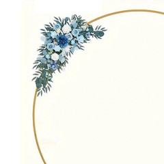 84 In. Gold Metal Circle Wedding Arch Frame Backdrop Trellis for Weddings, Valen