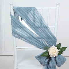 5 DUSTY BLUE Gauze Cheesecloth CHAIR SASHES Party Events Decorations Supplies