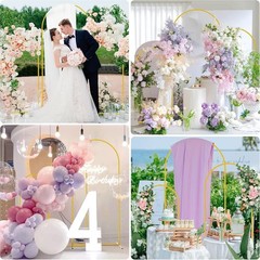 Wedding Arch Backdrop Stand 6FT, 5FT, 4FT Set of 3 Gold Metal Arch Stand for …