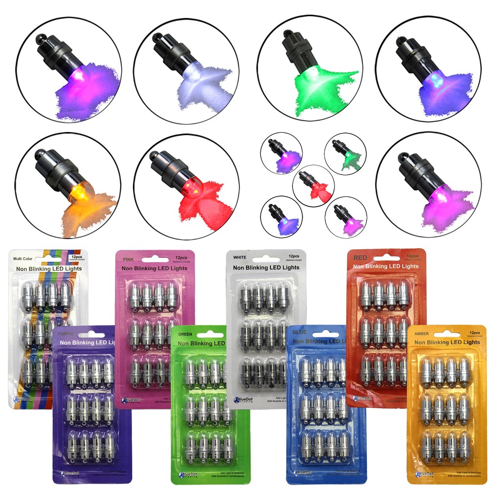 12 SUBMERSIBLE LED Waterproof Balloon Floral Mini Light Wedding Party Multicolor