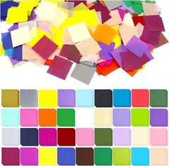 Jyongmer 10800 Pcs 1 Inch Tissue Paper Squares, 36 Assorted 1 Inch, 36 Colors