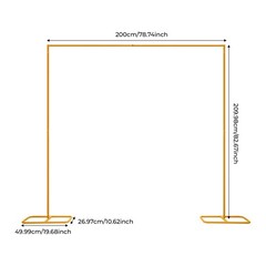 Metal Wedding Arch Frame Gold Iron Garden Party Stand Backdrop Flower Display
