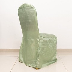 SAGE GREEN Crinkle Crushed Taffeta Banquet CHAIR COVER Party Wedding Events