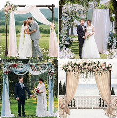 7.2FT Rustic Wooden Wedding Arch for Ceremony, Party & Proposal Decor