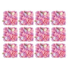 12pcs Artificial Silk Rose Flowers 3D Backdrop Wall for Wedding Party Decoration