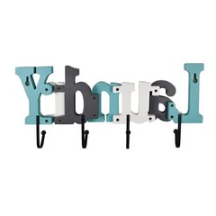 Morning View Wooden Laundry Sign with Hooks Decorative Hanging Word Signs Cut…