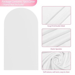 7.2FT Wedding Arch Backdrop Cover Spandex Fitted Wedding Arch 7.2 FT White