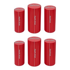6PCS Display Pedestal Stand Iron Riser Column Pillar 23.6″ /26″ /27.6″ Tall Red