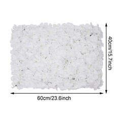 20Pcs Flower Panel White Artificial Flower Wall Panel Flower Backdrop Wall Decor