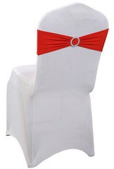 100 Spandex Stretch Chair Cover Sashes Bows for Wedding Party (Red) ~ FREE SHIP
