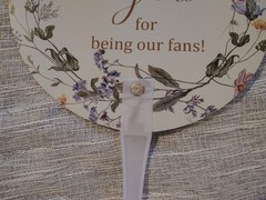 Wedding Decoration x 100 Floral Hand Fans Favors Outdoor Summer Ceremony Set