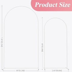 Customizable White Wedding Arch Stands – Ideal for Any Ceremony or Celebration